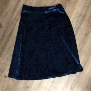 Blue Velvet Skirt